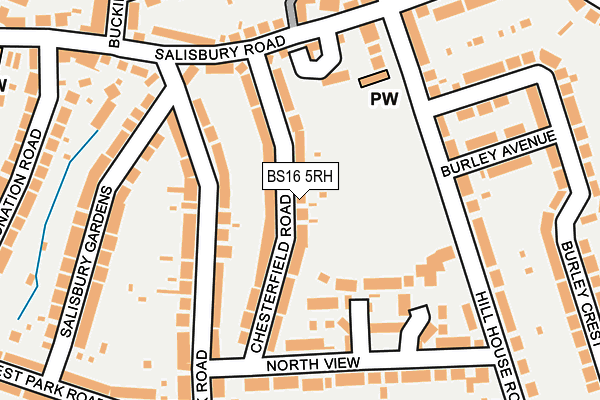 BS16 5RH map - OS OpenMap – Local (Ordnance Survey)