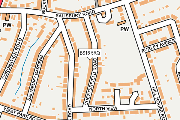 BS16 5RQ map - OS OpenMap – Local (Ordnance Survey)