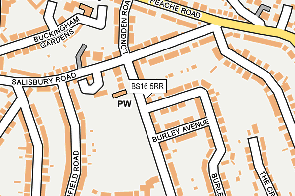 BS16 5RR map - OS OpenMap – Local (Ordnance Survey)