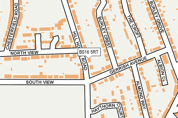 BS16 5RT map - OS OpenMap – Local (Ordnance Survey)