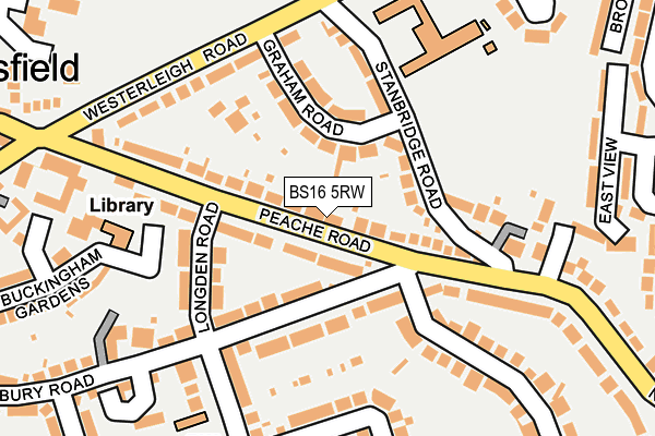 BS16 5RW map - OS OpenMap – Local (Ordnance Survey)