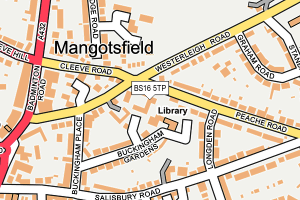 BS16 5TP map - OS OpenMap – Local (Ordnance Survey)