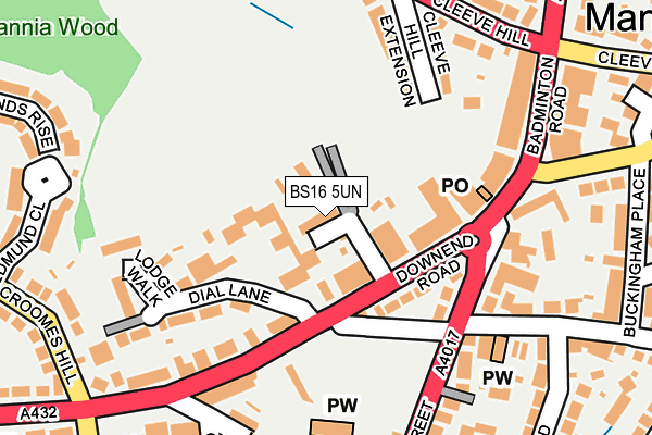 BS16 5UN map - OS OpenMap – Local (Ordnance Survey)