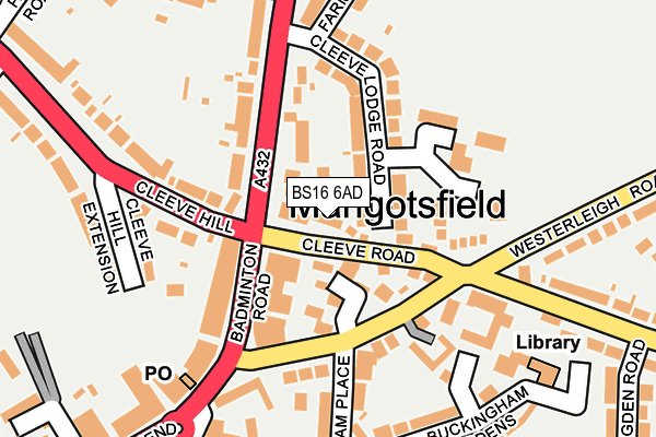 BS16 6AD map - OS OpenMap – Local (Ordnance Survey)