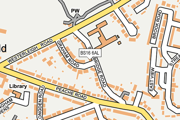 BS16 6AL map - OS OpenMap – Local (Ordnance Survey)