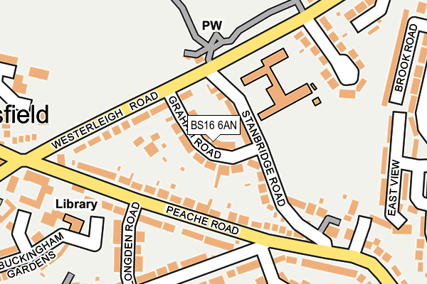 BS16 6AN map - OS OpenMap – Local (Ordnance Survey)