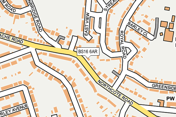 BS16 6AR map - OS OpenMap – Local (Ordnance Survey)