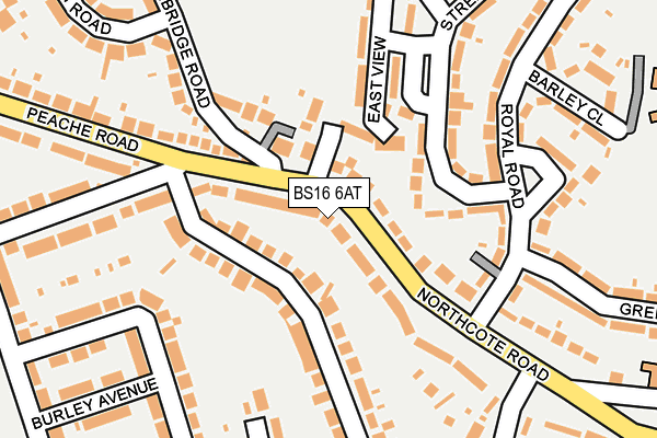 BS16 6AT map - OS OpenMap – Local (Ordnance Survey)