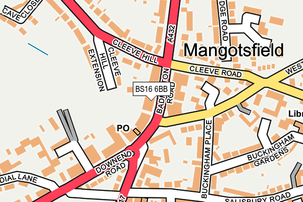BS16 6BB map - OS OpenMap – Local (Ordnance Survey)