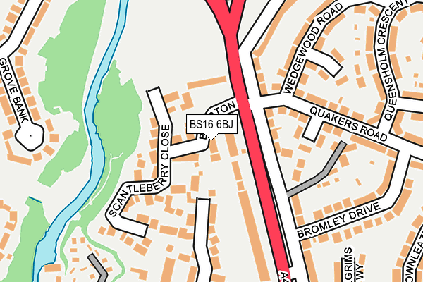 BS16 6BJ map - OS OpenMap – Local (Ordnance Survey)