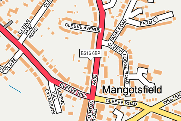 BS16 6BP map - OS OpenMap – Local (Ordnance Survey)