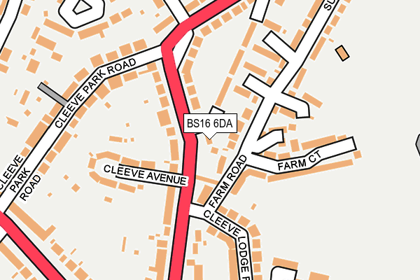 BS16 6DA map - OS OpenMap – Local (Ordnance Survey)