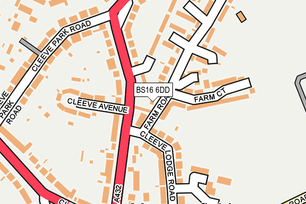 BS16 6DD map - OS OpenMap – Local (Ordnance Survey)