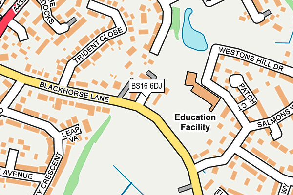 BS16 6DJ map - OS OpenMap – Local (Ordnance Survey)