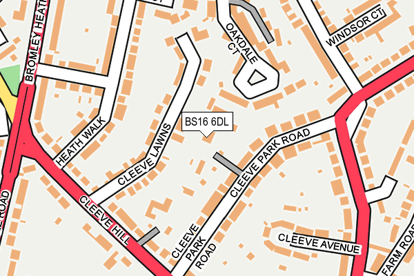 BS16 6DL map - OS OpenMap – Local (Ordnance Survey)