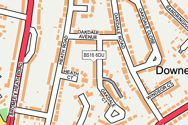 BS16 6DU map - OS OpenMap – Local (Ordnance Survey)