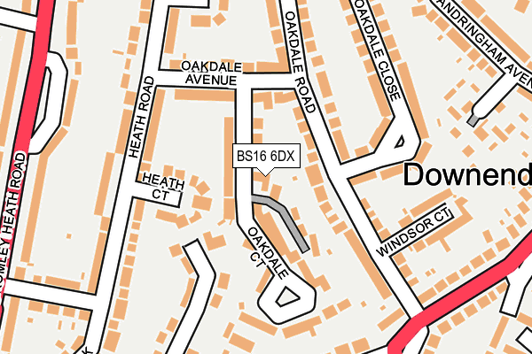 BS16 6DX map - OS OpenMap – Local (Ordnance Survey)