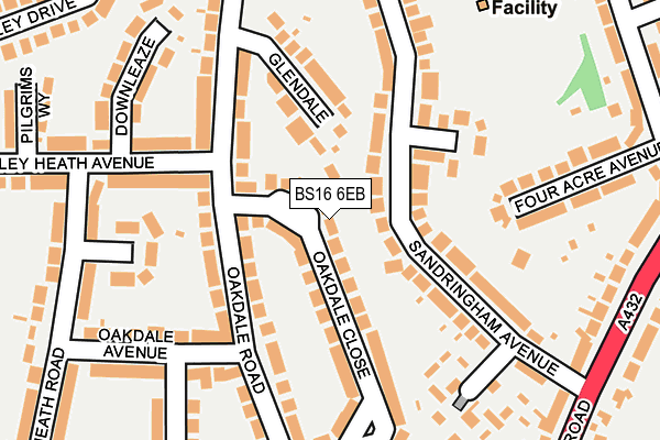 BS16 6EB map - OS OpenMap – Local (Ordnance Survey)