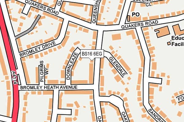 BS16 6EG map - OS OpenMap – Local (Ordnance Survey)