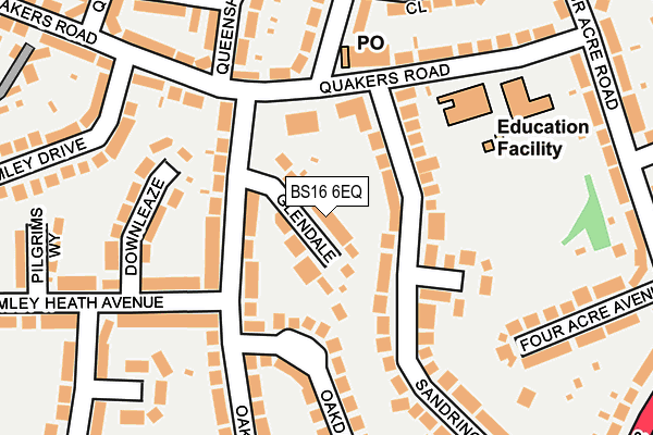 BS16 6EQ map - OS OpenMap – Local (Ordnance Survey)