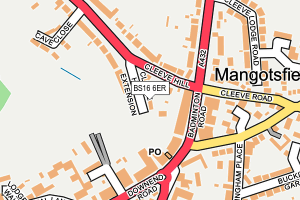BS16 6ER map - OS OpenMap – Local (Ordnance Survey)