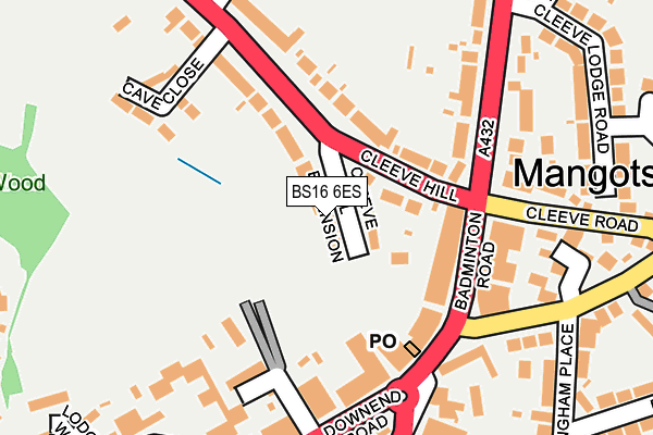 BS16 6ES map - OS OpenMap – Local (Ordnance Survey)