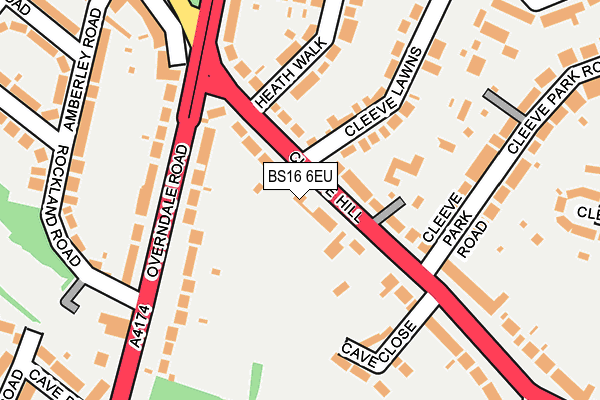 BS16 6EU map - OS OpenMap – Local (Ordnance Survey)