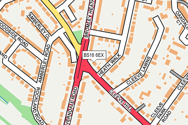 BS16 6EX map - OS OpenMap – Local (Ordnance Survey)