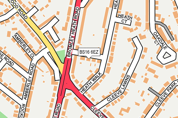 BS16 6EZ map - OS OpenMap – Local (Ordnance Survey)