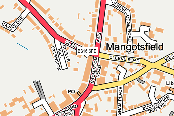 BS16 6FE map - OS OpenMap – Local (Ordnance Survey)
