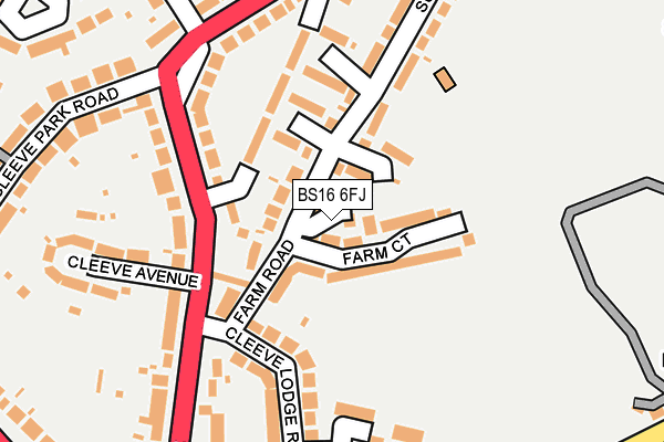 BS16 6FJ map - OS OpenMap – Local (Ordnance Survey)