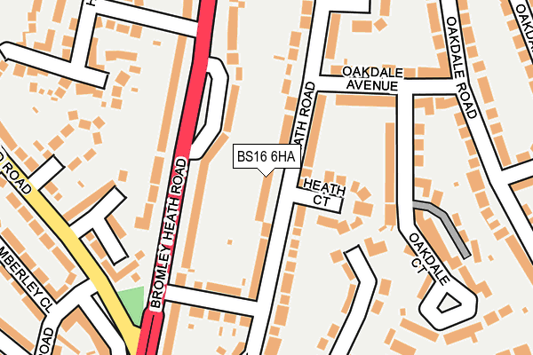 BS16 6HA map - OS OpenMap – Local (Ordnance Survey)