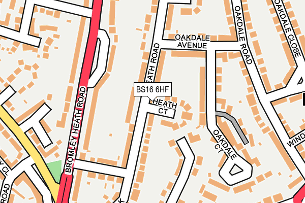 BS16 6HF map - OS OpenMap – Local (Ordnance Survey)