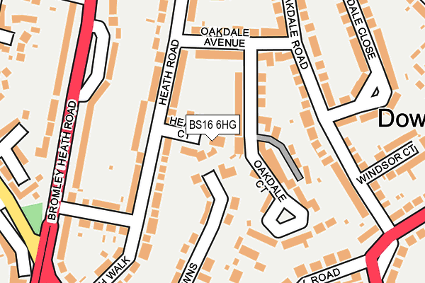 BS16 6HG map - OS OpenMap – Local (Ordnance Survey)