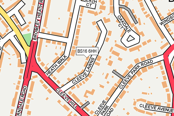 BS16 6HH map - OS OpenMap – Local (Ordnance Survey)