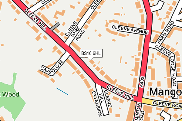 BS16 6HL map - OS OpenMap – Local (Ordnance Survey)
