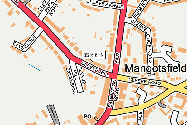 BS16 6HN map - OS OpenMap – Local (Ordnance Survey)