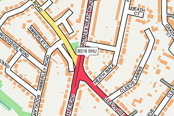 BS16 6HU map - OS OpenMap – Local (Ordnance Survey)