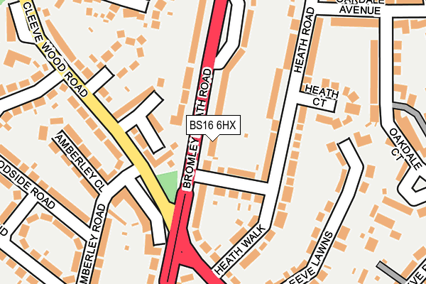 BS16 6HX map - OS OpenMap – Local (Ordnance Survey)