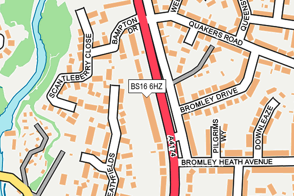 BS16 6HZ map - OS OpenMap – Local (Ordnance Survey)