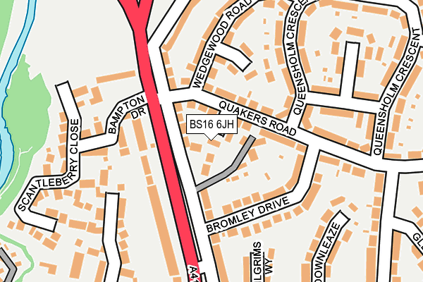 BS16 6JH map - OS OpenMap – Local (Ordnance Survey)