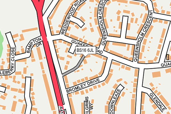 BS16 6JL map - OS OpenMap – Local (Ordnance Survey)