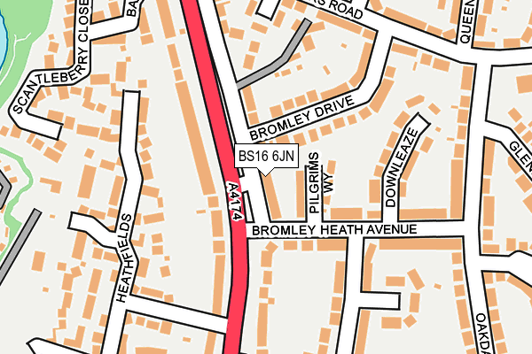 BS16 6JN map - OS OpenMap – Local (Ordnance Survey)