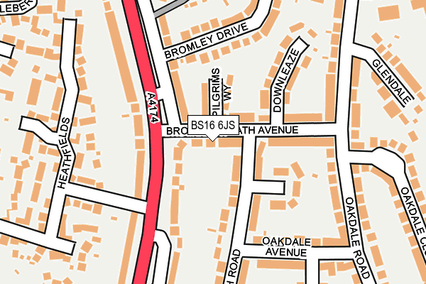 BS16 6JS map - OS OpenMap – Local (Ordnance Survey)