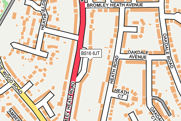 BS16 6JT map - OS OpenMap – Local (Ordnance Survey)