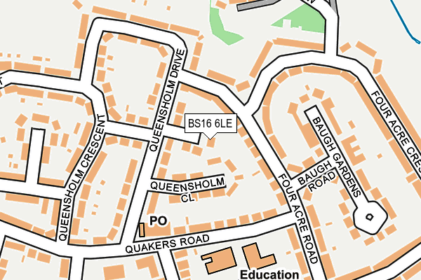 BS16 6LE map - OS OpenMap – Local (Ordnance Survey)