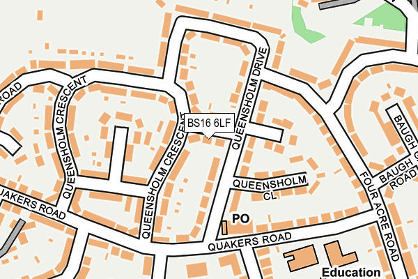 BS16 6LF map - OS OpenMap – Local (Ordnance Survey)