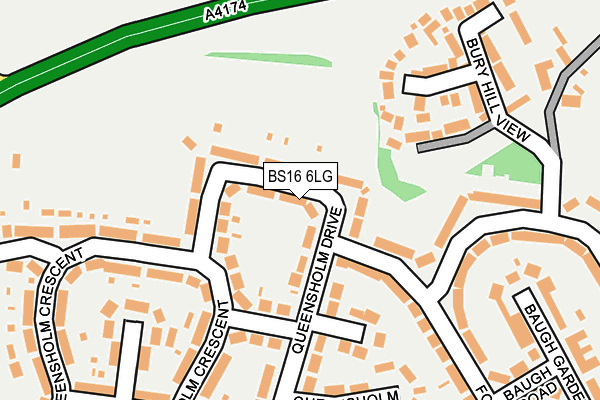 BS16 6LG map - OS OpenMap – Local (Ordnance Survey)
