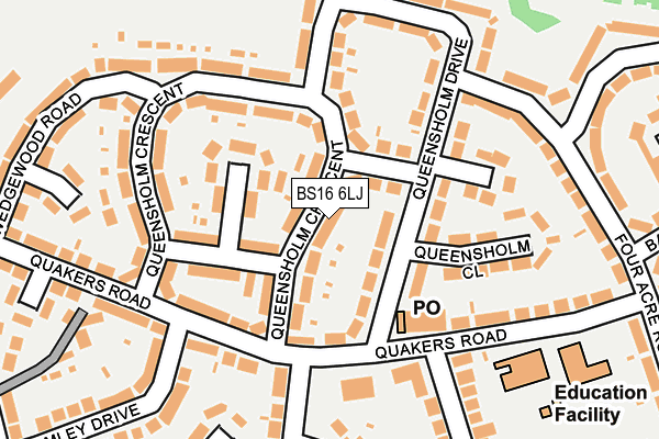 BS16 6LJ map - OS OpenMap – Local (Ordnance Survey)