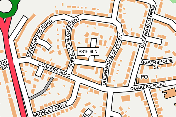 BS16 6LN map - OS OpenMap – Local (Ordnance Survey)